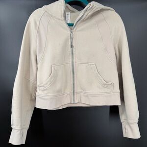 Lululemon Scuba Oversized Full Zip Hoodie Sweatshirt Cream Mojave Tan XS S